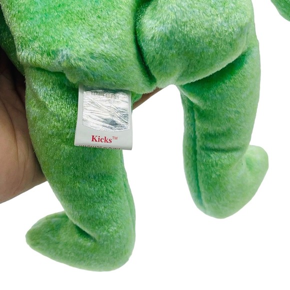 Ty Beanie Babies Baby 1998 KICKS the Soccer Bear Push Stuffed Animal RETIRED - Picture 6 of 10